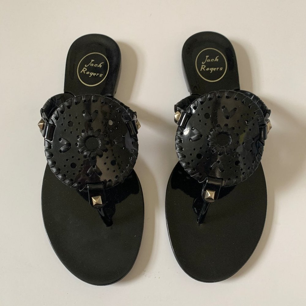 NEW - Jack Rogers - Georgica Jelly Black Sandals
